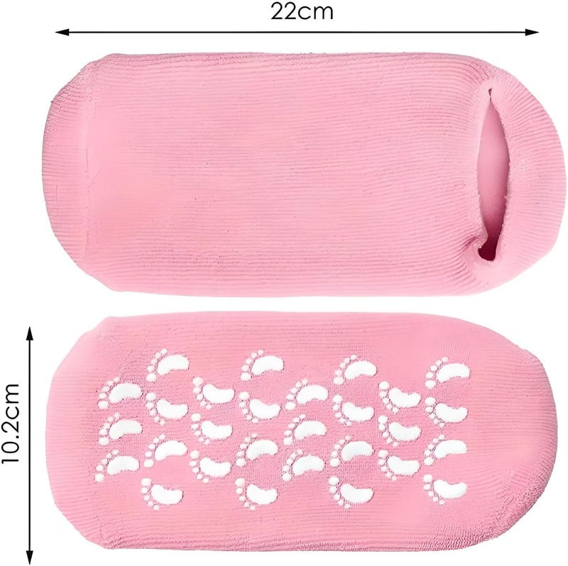 Fitto Moisturizing Spa Gel Socks and Gloves Set - Premium Hydrating Gel Lined Socks and Gloves for Dry, Cracked Hands and Feet | Anti-Slip, Deep Moisturizing, Reusable Spa Treatment at Home - Image 3