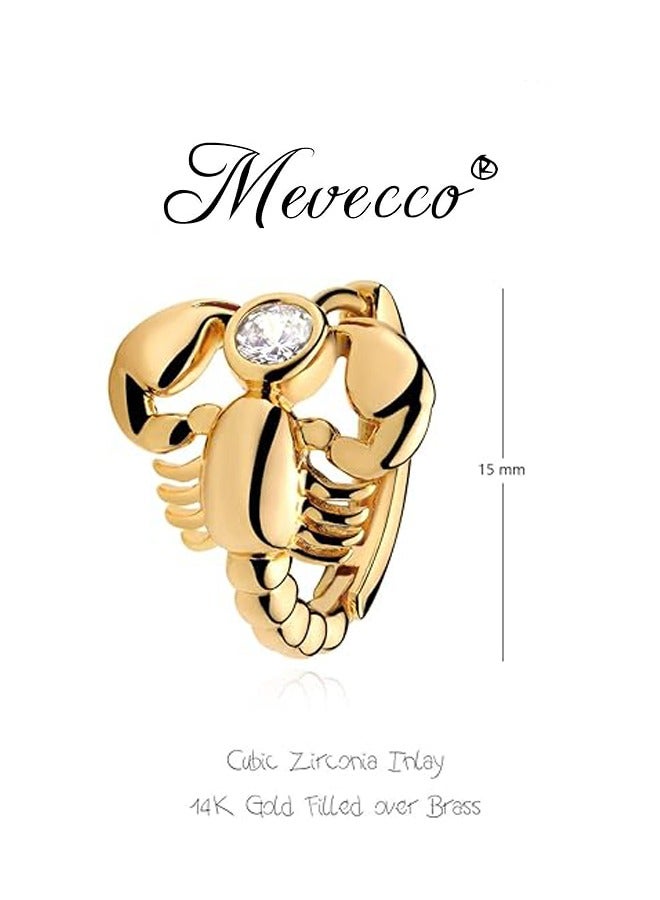 ميفيكو المرأة هاجي أقراط الذهب هوب 14K الذهب شغل صغيرة بسيطة اليدوية هيبوالرجينيك مجوهرات يومية - Image 4