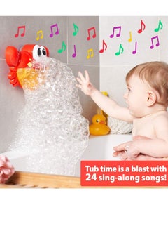 SYOSI Crab Bubble Bath Maker for The Bathtub. Blows Bubbles and Plays 24 Children SongsBaby Toddler Kids Bath Toys Makes Great Gifts for Toddlers Sing Along Bath Bubble Machine  - Image 2