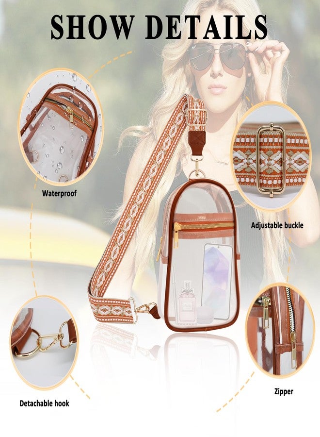 MOVOYEE Clear Bag for Stadium Events Approved Concert Travel Outdoors Transparent Sports Fan Handbags & Purses, Cute PVC See Through Clear Purses for Women Men Girls Boys Teens Kids - Image 5