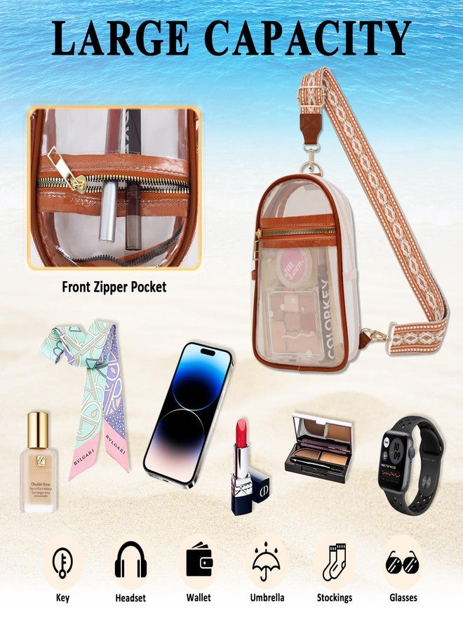 MOVOYEE Clear Bag for Stadium Events Approved Concert Travel Outdoors Transparent Sports Fan Handbags & Purses, Cute PVC See Through Clear Purses for Women Men Girls Boys Teens Kids - Image 4