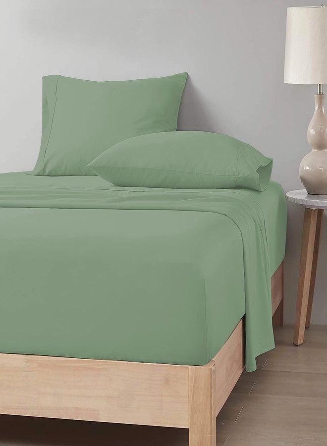 YRM Bedding's - 800-Series Platinum Collection Giza Egyptian Cotton Elastic Fitted Bedsheet Queen (60" x 78" Inches) with 2 Pillow Covers (18" x 28" Inches) | Queen Size - Emerald Green - Image 1