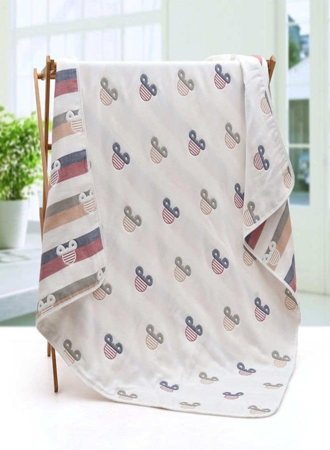 MumsLap Baby Muslin Blanket for Newborn | 6 Layer Gauze Cotton | Soft Swaddle Wrap Blanket/Quilt/Bath Towel/Nursing Cover/Crib Blankets for Boys and Girls (Mickey), 200 tc,Multicolor - Image 1