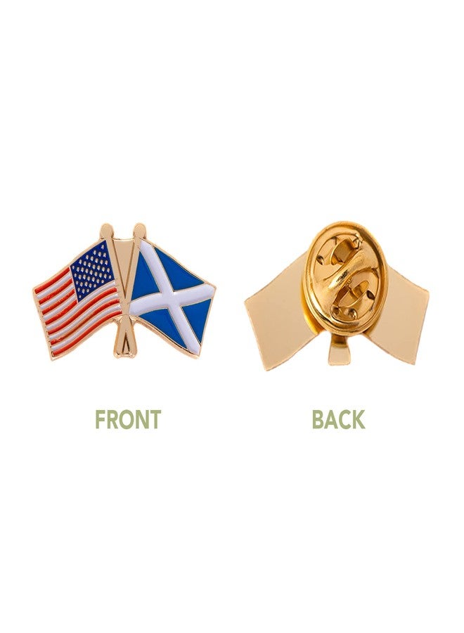 Desert Cactus Scotland Metal Lapel Pin Enamel Finish (Double Flag Pin) - Image 5