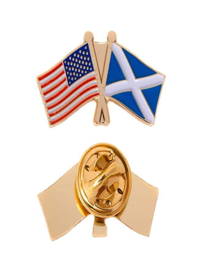 Desert Cactus Scotland Metal Lapel Pin Enamel Finish (Double Flag Pin) - Image 1