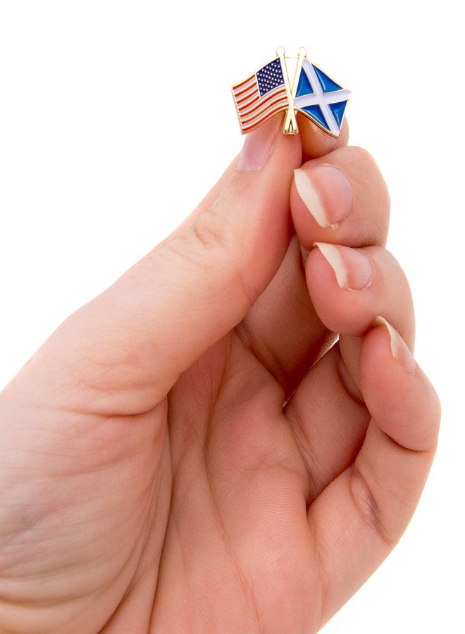 Desert Cactus Scotland Metal Lapel Pin Enamel Finish (Double Flag Pin) - Image 4