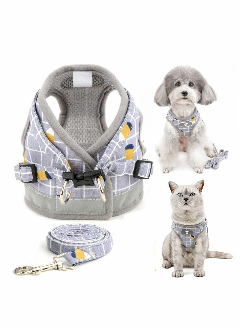 SYOSI Cat Harness and Leash Set for Walking Cat and Small Dog Harness Soft Mesh Puppy Adjustable Vest with Reflective Strap Comfort Fit for Pet Kitten Puppy Rabbit - Image 1