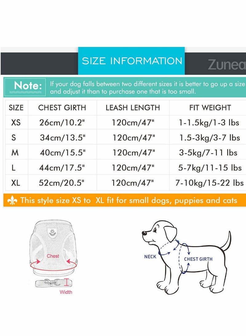SYOSI Cat Harness and Leash Set for Walking Cat and Small Dog Harness Soft Mesh Puppy Adjustable Vest with Reflective Strap Comfort Fit for Pet Kitten Puppy Rabbit - Image 4