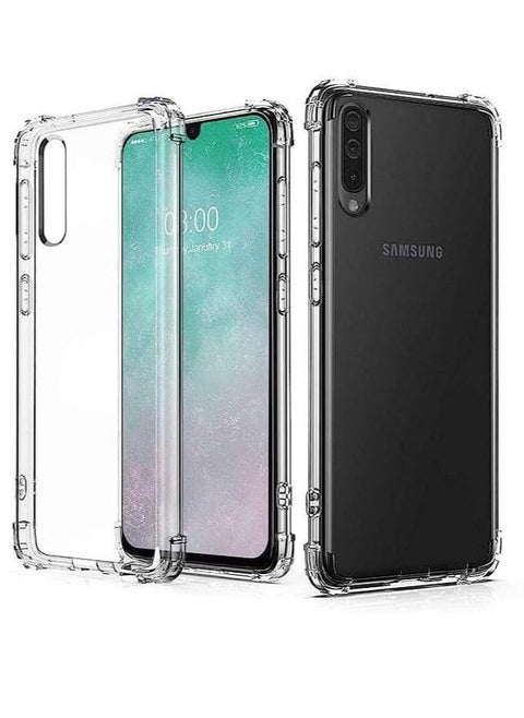 for Samsung Galaxy A30s Case / A50s Case / A50 Case TPU Four Corners Cover Transparent Soft funda