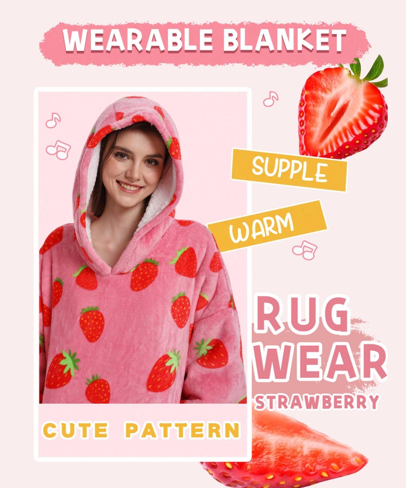 Solvienne Wearable Blanket Hoodie, Men Women Soft Flannel with oversized Pocket Christmas Halloween Cozy Lounge Wear - Image 4
