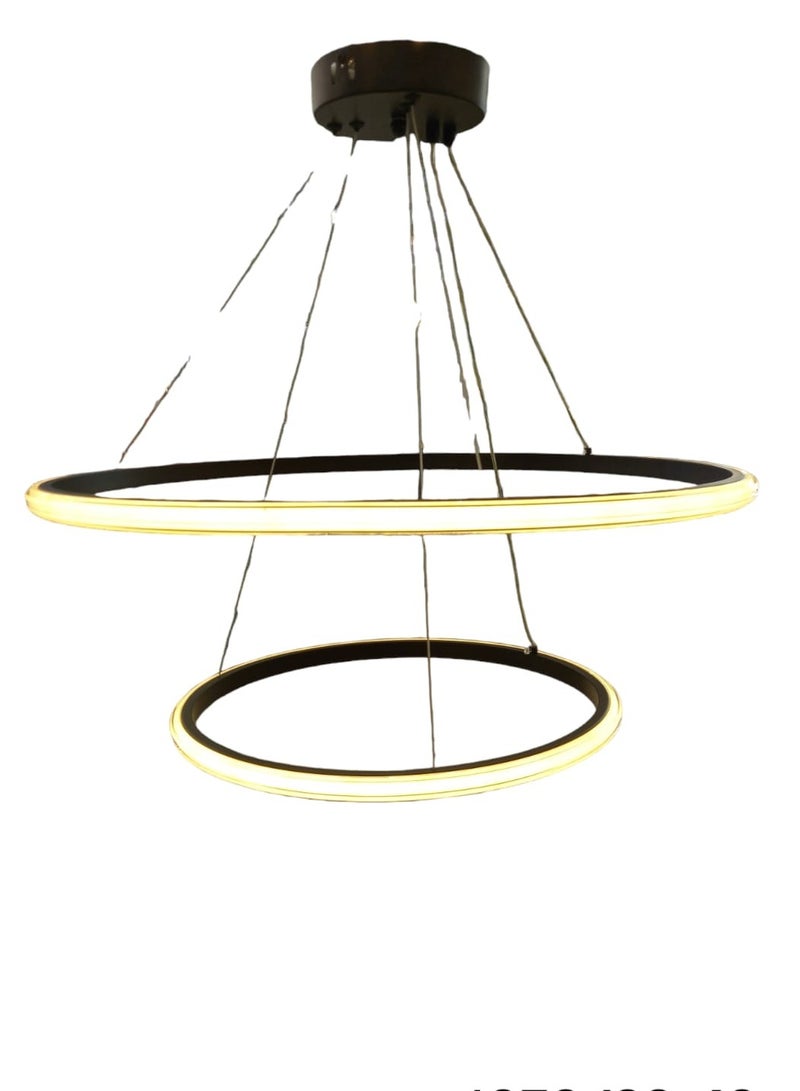 modern chandelier with 3 LED lights - 1969-bk
