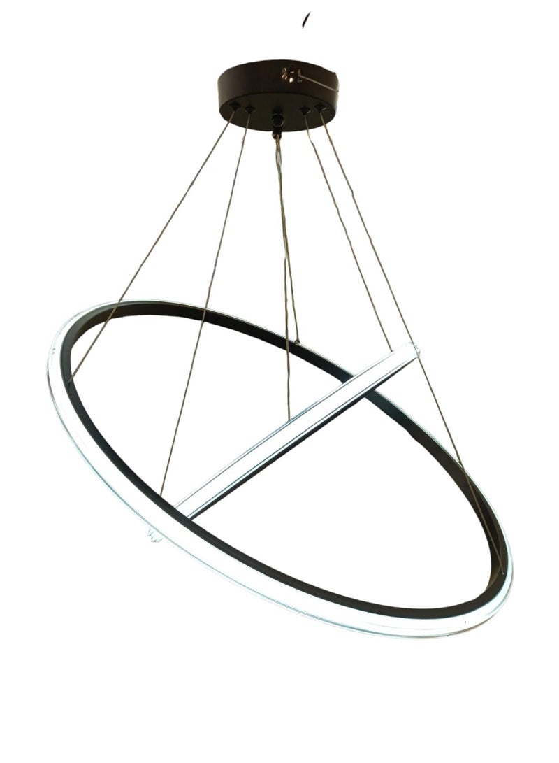 modern chandelier with 3 LED lights - 1969-bk