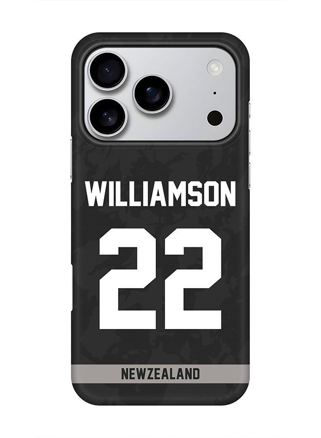 Stylizedd For iPhone 17 Pro,Case, [Compatible with MagSafe] Magnetic cover Slim fit Protection Matte, - New Zealand Kane Williamson, Jersey No 22