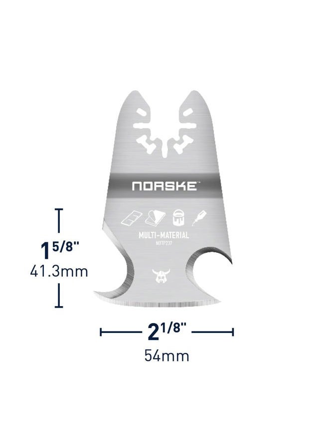 Norske Tools NOTP237 Oscillating Multi Tool Accessory Blade Universal Fit 3-in-1 Rigid Scraper & Knives - Image 2