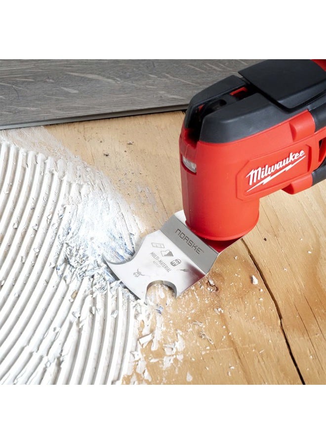 Norske Tools NOTP237 Oscillating Multi Tool Accessory Blade Universal Fit 3-in-1 Rigid Scraper & Knives - Image 4