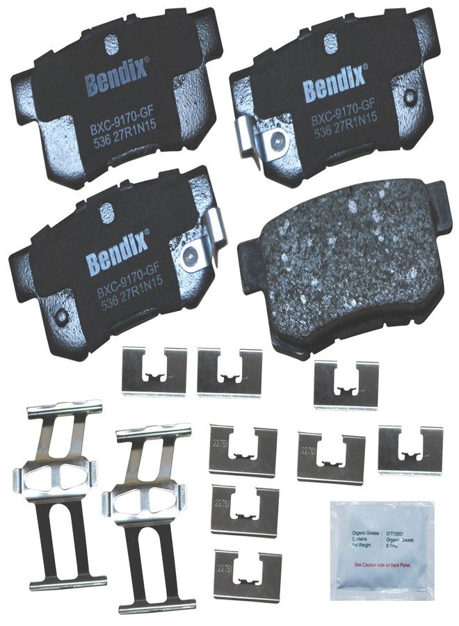 Bendix Premium Copper Free CFC536 Ceramic Brake Pad (with Installation Hardware Rear) - Image 1