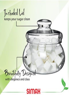 Simax Clear Glass Sugar Bowl With Lid: Borosilicate Glass Sugar Containers For Countertop - Sugar Cube Container - Sugar Jar - Sugar Bowls - Tea & Coffee Sweetener & Sugar Dish - 16 Ounce Sugar Holder - pzsku/Z0634A7FD20925F2B5C86Z/45/_/1693217773/c941d511-1609-455f-af66-42d2c7a50df5