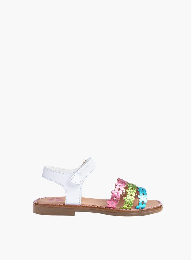 Pablosky Girls Strap Sandals With Hook And Loop Closure  - Image 1