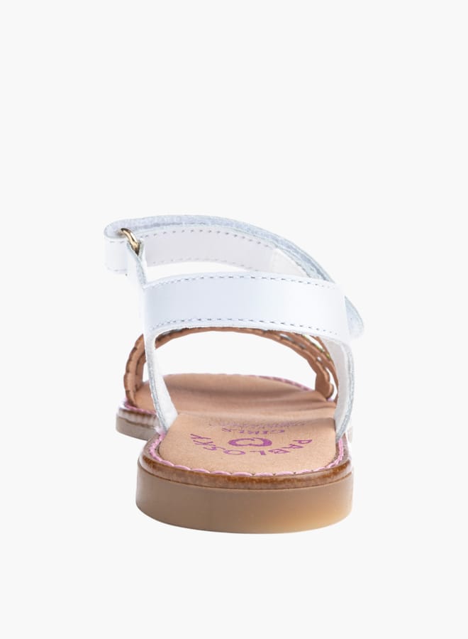 Pablosky Girls Strap Sandals With Hook And Loop Closure  - Image 3