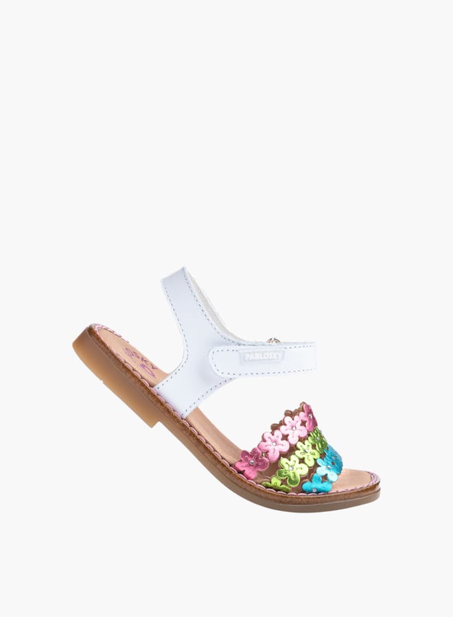 Pablosky Girls Strap Sandals With Hook And Loop Closure  - Image 5