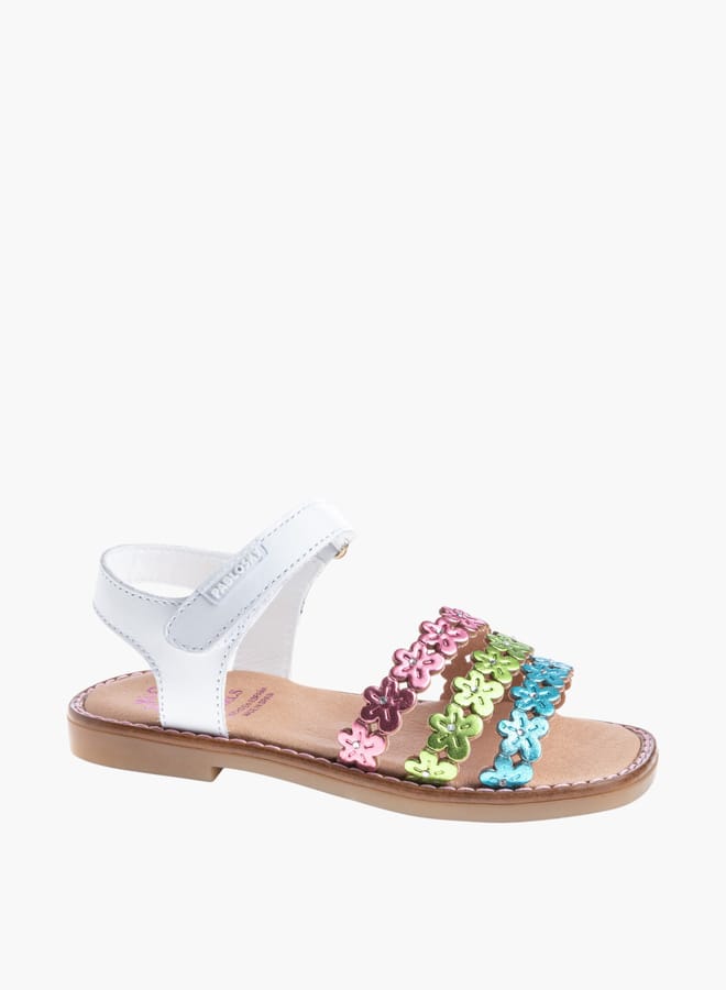 Pablosky Girls Strap Sandals With Hook And Loop Closure  - Image 2