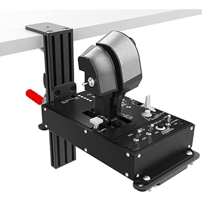 rayihni 2 SET HOTAS DESK MOUNT FOR THE FLIGHT SIM JOYSTICK, THROTTLE, MFD COMPATIBLE WITH THRUSTMASTER HOTAS WARTHOG, THRUSTMASTER MFD (COLOR BLACK) - Image 3
