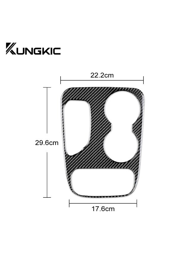 KUNGKIC Real Soft Carbon Fiber For Dodge Durango 2018 2019 2020 Car Gear Shift Panel Transmission Console Cover Sticker Interior - Image 4