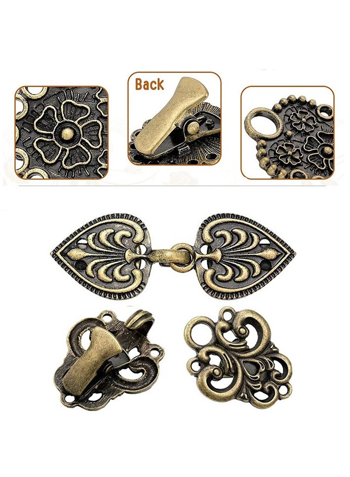 Shawl Clips 4 PCS, Vintage Dress Clips Back Cinch, Sweater Clips, Dress Shirt Brooch Clips for Women Girls Wearing - Image 4