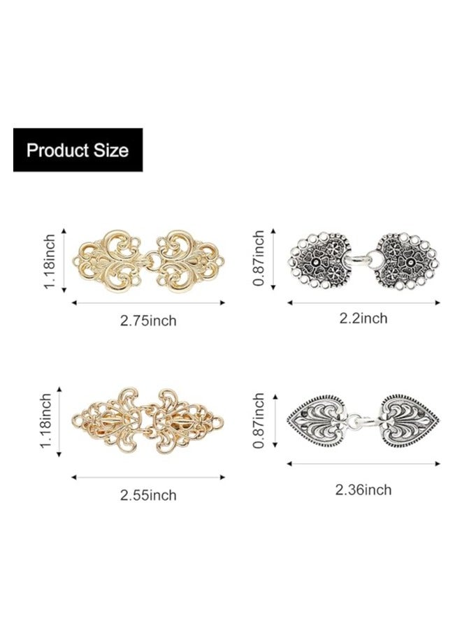 Shawl Clips 4 PCS, Vintage Dress Clips Back Cinch, Sweater Clips, Dress Shirt Brooch Clips for Women Girls Wearing - Image 5