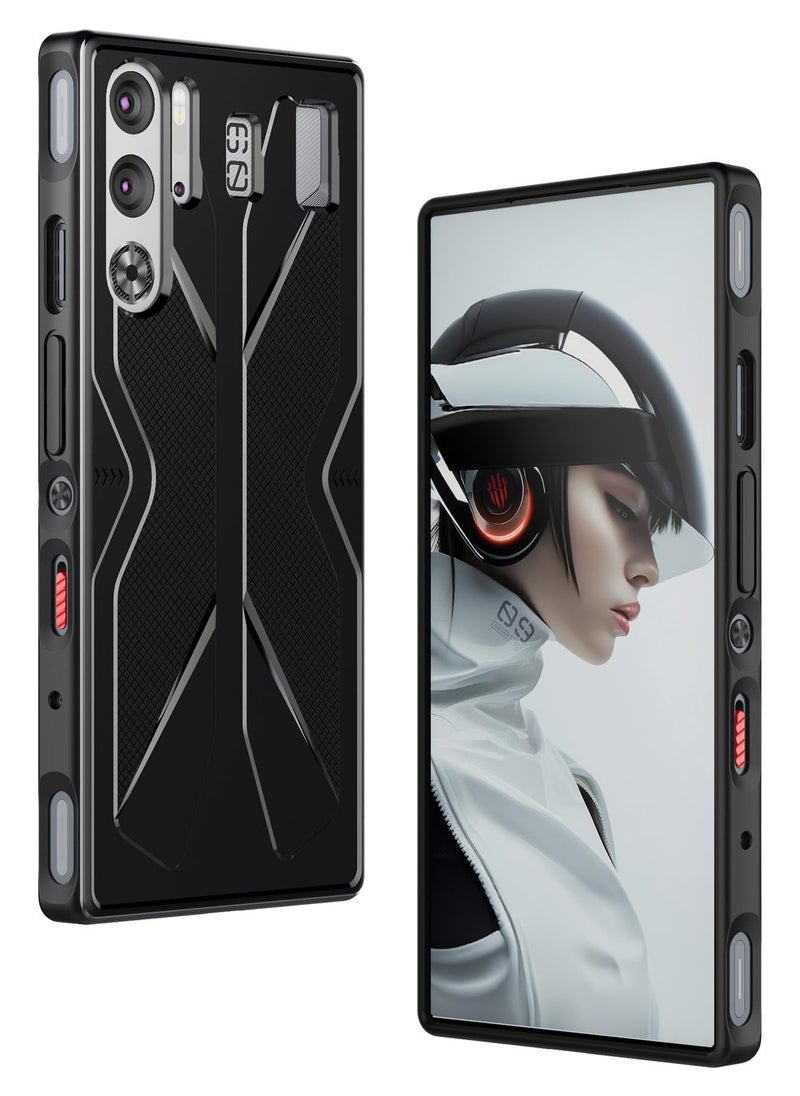 Captaintech Red Magic 9 Pro/Pro+ Case, Slim Flexible TPU Phone Cover, Anti-Scratch and Shockproof for Nubia Redmagic 9 Pro/Pro +, Black  - Image 1
