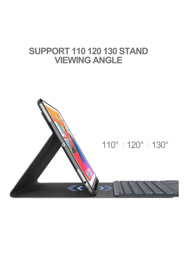 iPad Keyboard 9th Generation, Keyboard for iPad 8th Generation/7th Gen 10.2 Inch, Smart Trackpad, Detachable Wireless with Pencil Holder  - Image 3