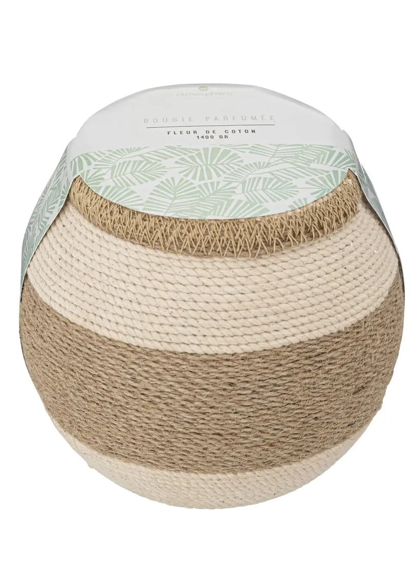 atmosphera - Atmosphera Rivi Rope Candle (Cotton Flower, 1400 g) - Image 1