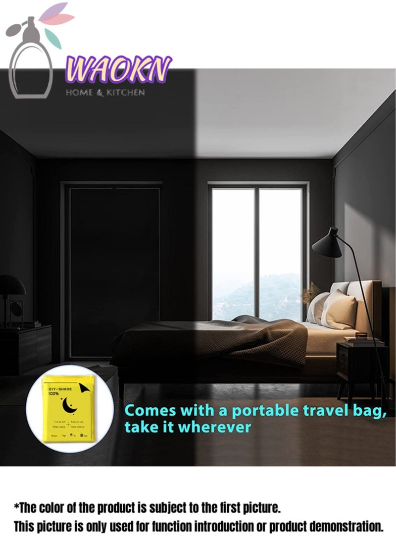 WAOKN Oxford Cloth Full Blackout Curtains Portable Travel Curtains Cuttable Sun Protection Curtains Are Suitable for Various Activities That Require A Dark Environment  - Image 5
