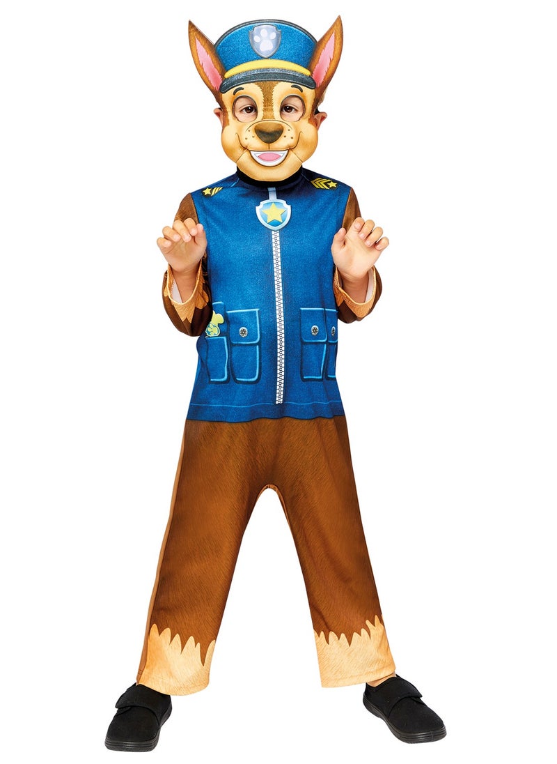 Amscan - زي تنكري رسمي من Nickelodeon Paw Patrol Chase للأطفال، زي لعب الأدوار للأطفال، بدلة زرقاء مع قناع - Image 1