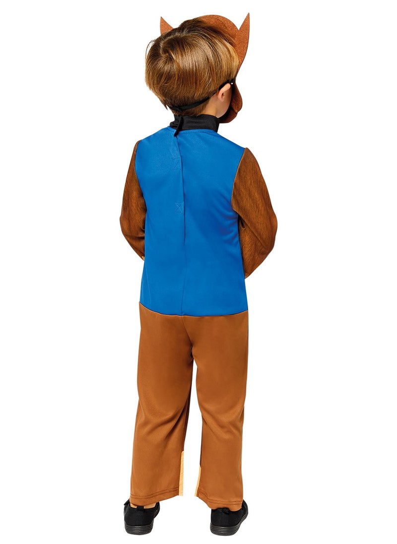 Amscan - زي تنكري رسمي من Nickelodeon Paw Patrol Chase للأطفال، زي لعب الأدوار للأطفال، بدلة زرقاء مع قناع - Image 1