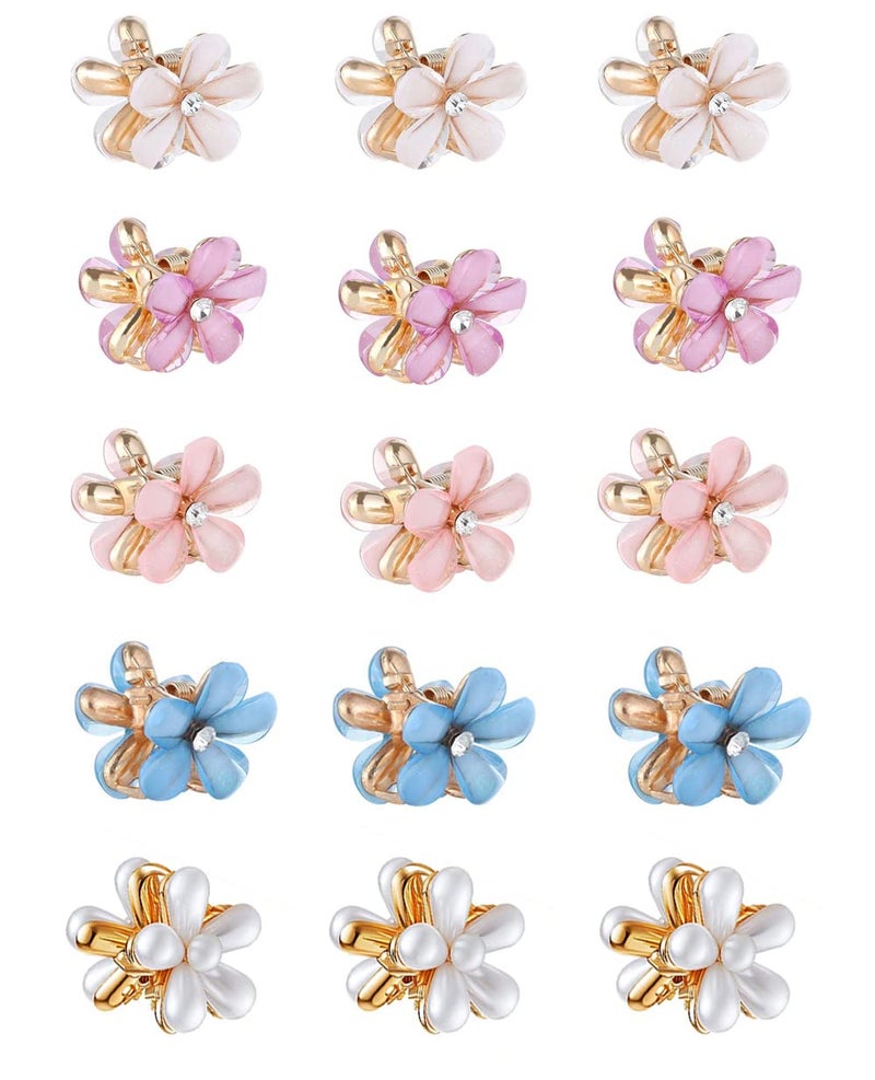 RedChimes Korean Style Large Hair Clutcher hair Claw Clip Hair Accessories Thick Hair Fashion Clips For Women Girls Mini Pearl Rhinestone Claw 15 - Image 1