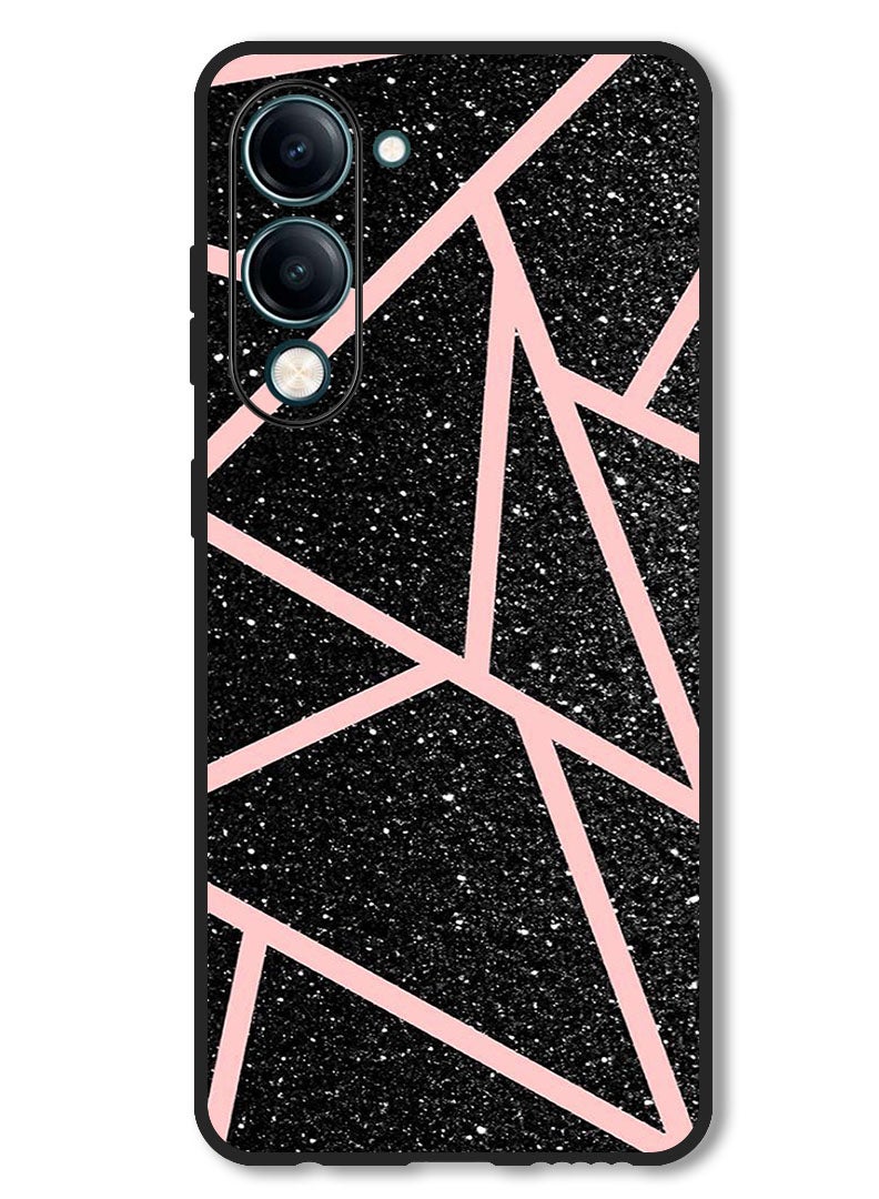 Theodor Case Compatible with Vivo Y29s Protection Shockproof Bumper Cover Pink lines - Image 1