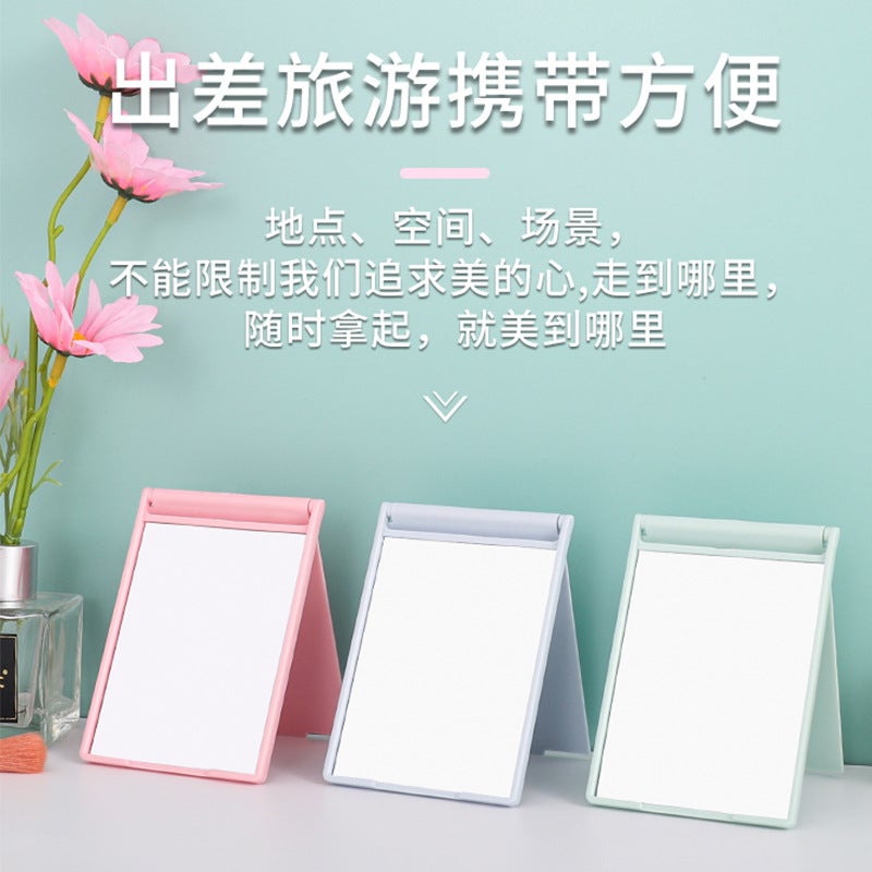 Folding Makeup Mirror Printable Logo Rectangular Simple Makeup Mirror Can Be Printed On Both Sides Of The Pattern Desktop Mirror - Image 3
