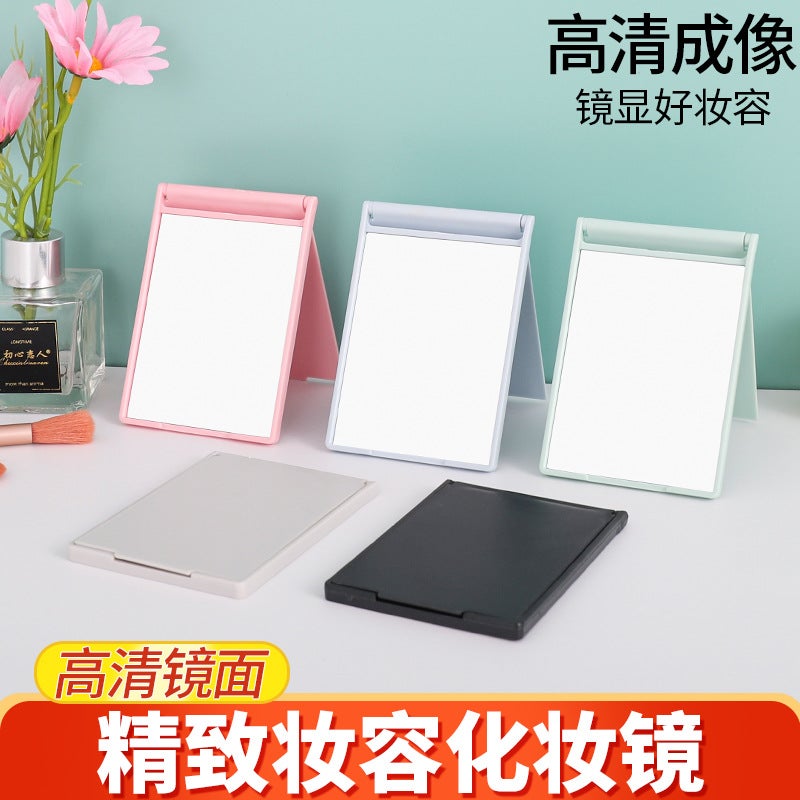 Folding Makeup Mirror Printable Logo Rectangular Simple Makeup Mirror Can Be Printed On Both Sides Of The Pattern Desktop Mirror - Image 2
