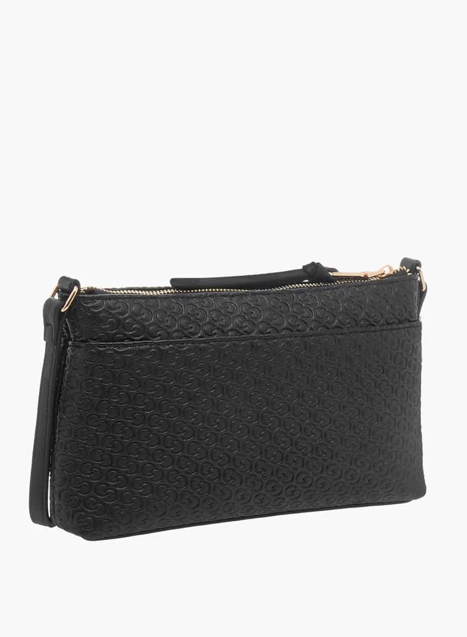 سيليست Women Monogram Embossed Crossbody Bag with Adjustable Strap