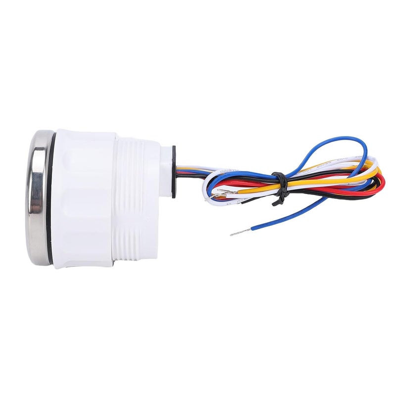 Digital Sewage Level Gauge 52mm Triple Color Display 12V 24V ABS Stainless Steel White Dial Silver Bezel - Image 4