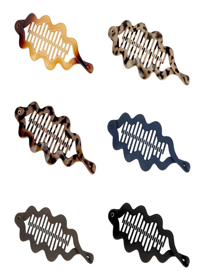 AMCAMI Banana Clip，AMCAMI 6PCS Banana Clips for Women,Hair Clips for Thick Thin Curly Hair Ponytail Hair Accessories - Image 1