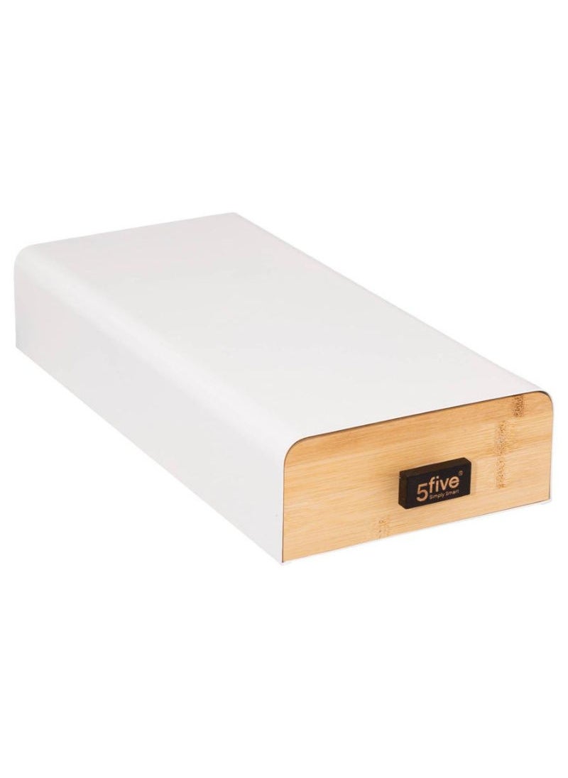 5five Modern Metal And Bamboo Coffee Capsule Holder 17.8 X 38 X 7.3Cm 