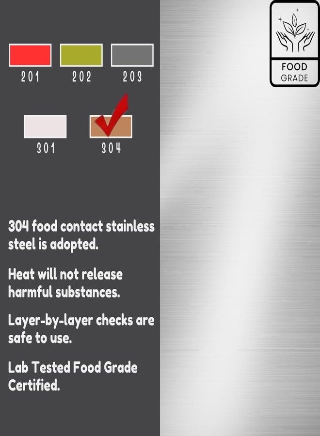 Chefman Multipurpose Chopping Board for Kitchen Medium Size Non-Slip and Rust-Proof Design Safe and Comfortable Use Ideal for Cutting Veges, Meat & Fruit Stainless Steel Food Grade - Image 5