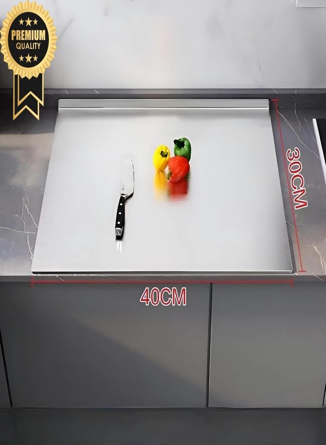 Chefman Multipurpose Chopping Board for Kitchen Medium Size Non-Slip and Rust-Proof Design Safe and Comfortable Use Ideal for Cutting Veges, Meat & Fruit Stainless Steel Food Grade - Image 4