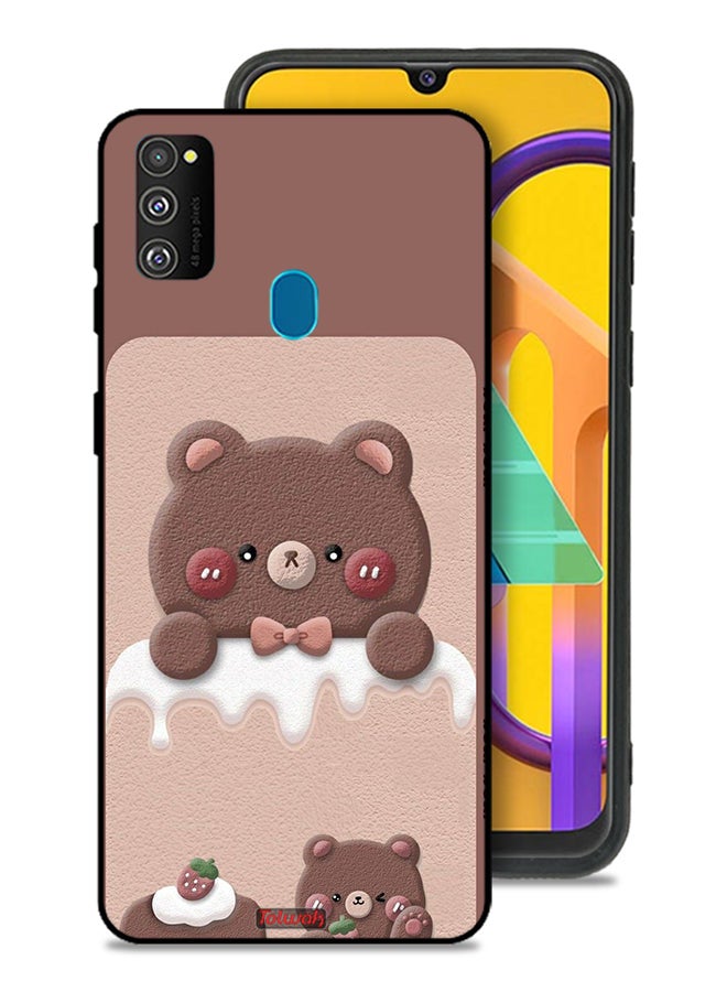 Tolwak Samsung Galaxy M30s Protective Case Cover Bear Strawberry - Image 1