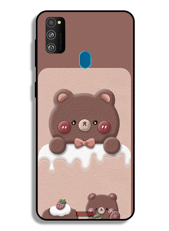 Tolwak Samsung Galaxy M30s Protective Case Cover Bear Strawberry - Image 2