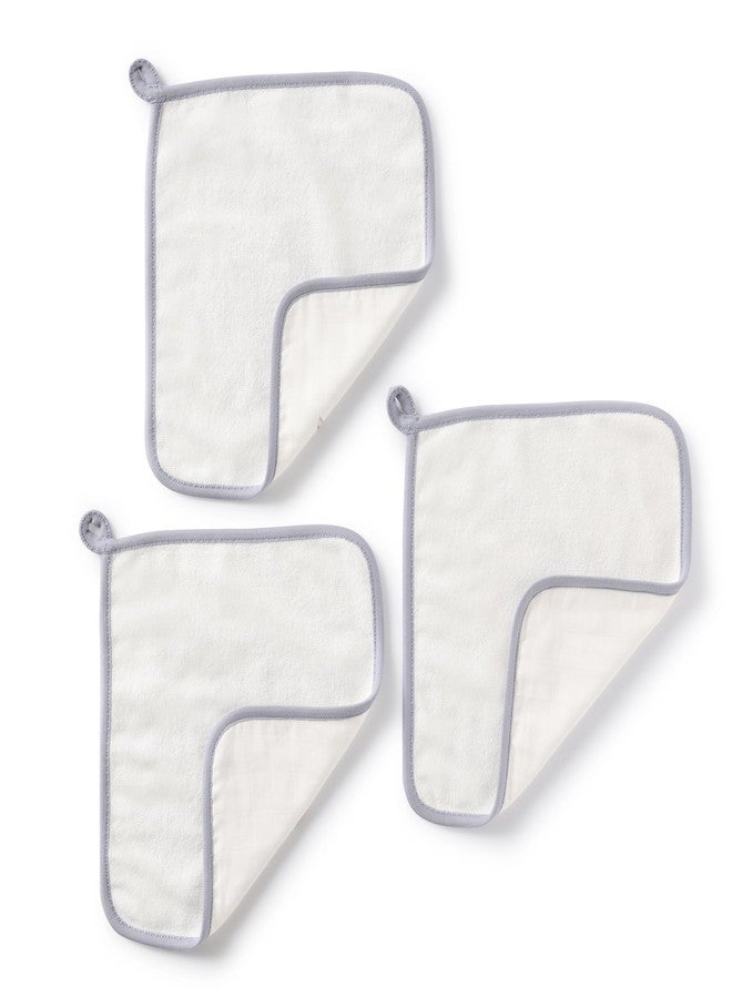 Cugo Baby Wash Cloth for New Born Washable, Reusable, Absorbent, Extra Soft Face Towels/Washcloth for Babies, Pack of 3 Pcs, (Royal Little Elephants) - Image 5
