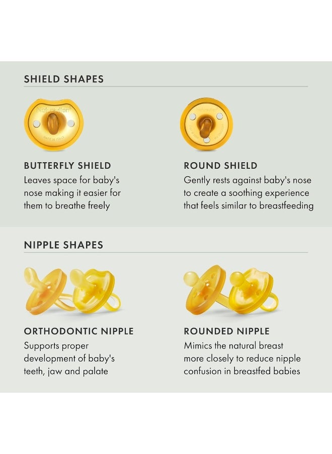 Natursutten Natursutten Pacifiers 6-12 Months - 1-Pack Original Shield Orthodontic Nipple Natural Rubber Safe & Soft BPA-Free Pacifiers for Breastfeeding Babies - Newborn Pacifiers Made in Italy  - Image 4