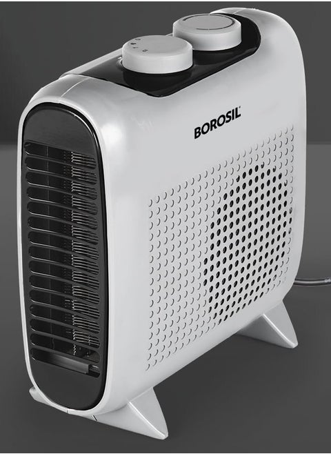 Borosil 2000W Novus Portable Electric Fan Room Heater, Variable Temperature Control, Horizontal and Vertical Placement, Room Heater Blower, Overheat Protection